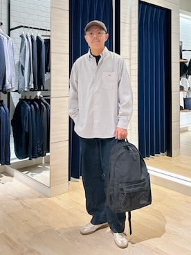 「アイテム（バッグ）」を使った、MIZUTAさん（メンズ・174cm・30代）の秋コーディネート