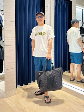 「アイテム（サンダル）」を使った、MIZUTAさん（メンズ・174cm・30代）の夏コーディネート