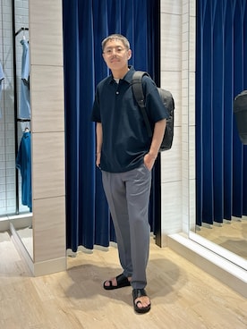 「アイテム（バッグ）」を使った、MIZUTAさん（メンズ・174cm・30代）の夏コーディネート