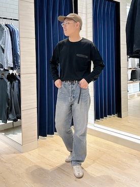 「アイテム（キャップ）」を使った、MIZUTAさん（メンズ・174cm・30代）の秋コーディネート