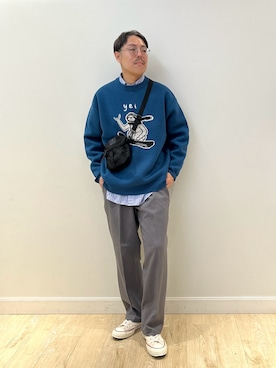 「アイテム（ショルダーバッグ）」を使った、MIZUTAさん（メンズ・174cm）の秋コーディネート