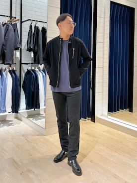 「アイテム（ブルゾン）」を使った、MIZUTAさん（メンズ・174cm）の秋コーディネート
