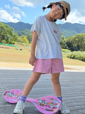 「pairmanon（ペアマノン）のアイテム」を使った、fuuuu1118さん（キッズ・120cm）の秋コーディネート