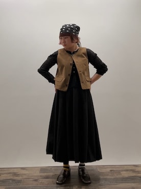 「アイテム（財布/小物）」を使った、美織さん（レディース・153cm）の秋コーディネート
