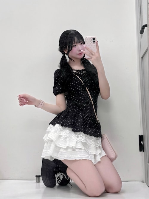 GLOWNY レース　フリル　スカート セール】レースフリルスカパン（スカート）｜INGNI（イング）の