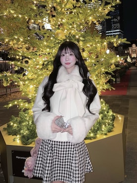 「おでかけコーデ」｜「アイテム（ダウンジャケット/コート）」を使った、uiさん（レディース・163cm）の冬コーディネート