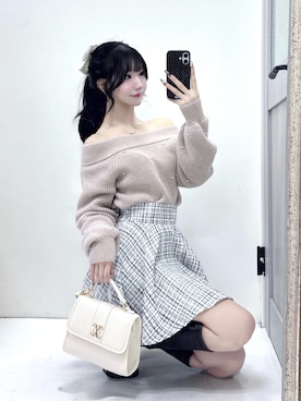 「アイテム（その他ヘアアクセサリー）」を使った、uiさん（レディース・163cm）の冬コーディネート