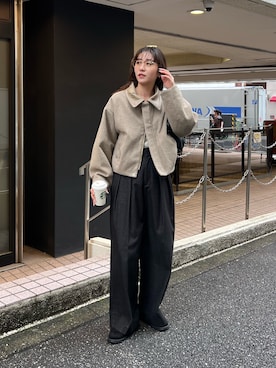 「アイテム（その他アウター）」を使った、harunaさん（レディース・165cm）の秋コーディネート