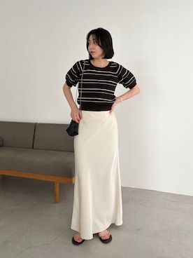 「CAPRICIEUX LE'MAGE（カプリシューレマージュ）のアイテム（スカート）」を使った、harunaさん（レディース・165cm）の春コーディネート