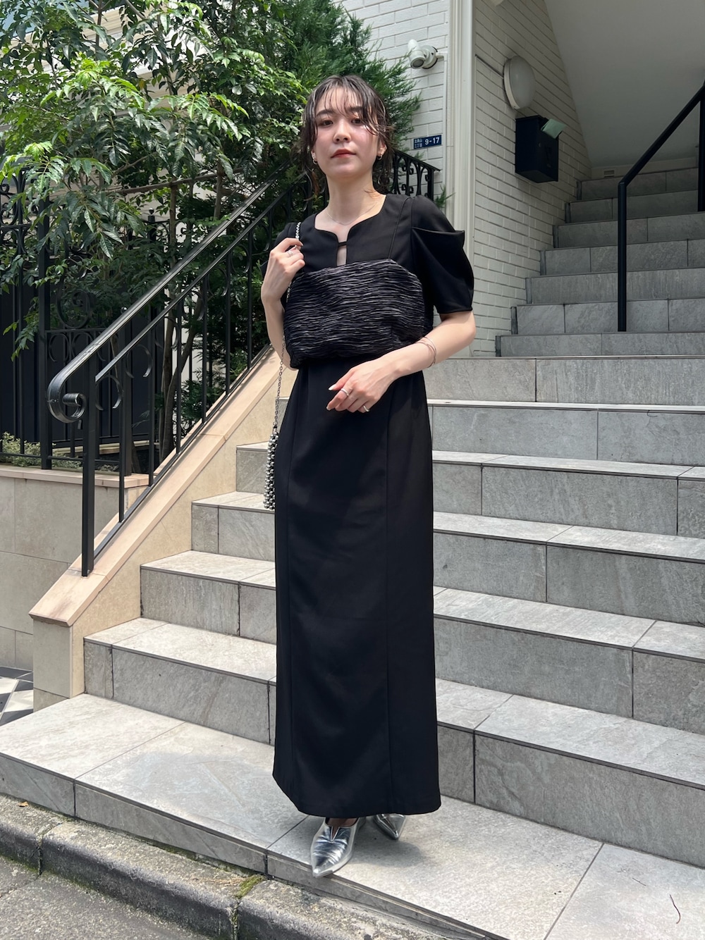 ビスチェSETウェーブネックワンピース オケージョンアイテム/サイズ展開あり】ビスチェSETウェーブ