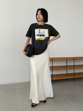 「CAPRICIEUX LE'MAGE（カプリシューレマージュ）のアイテム（Tシャツ/カットソー）」を使った、harunaさん（レディース・165cm）の夏コーディネート