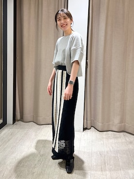 「スエット」｜「アイテム（その他シューズ）」を使った、harunaさん（レディース・165cm）の春コーディネート