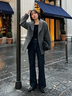 「アイテム（その他アウター）」を使った、harunaさん（レディース・165cm）の冬コーディネート