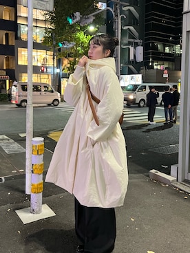 「アイテム（ダウンジャケット/コート）」を使った、harunaさん（レディース・165cm）の冬コーディネート