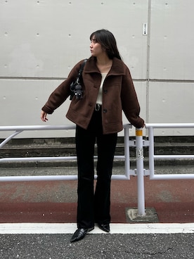 「アイテム（その他アウター）」を使った、harunaさん（レディース・165cm）の秋コーディネート