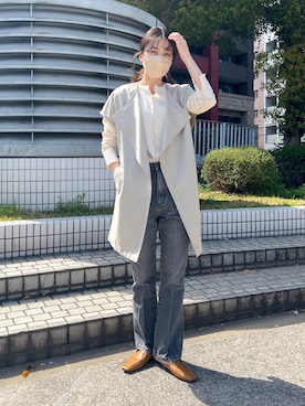 「Wrangler」｜「アイテム（その他シューズ）」を使った、harunaさん（レディース・165cm）の春コーディネート