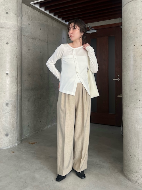 アシメボタンカーデ風ロンT（Tシャツ/カットソー）｜CAPRICIEUX