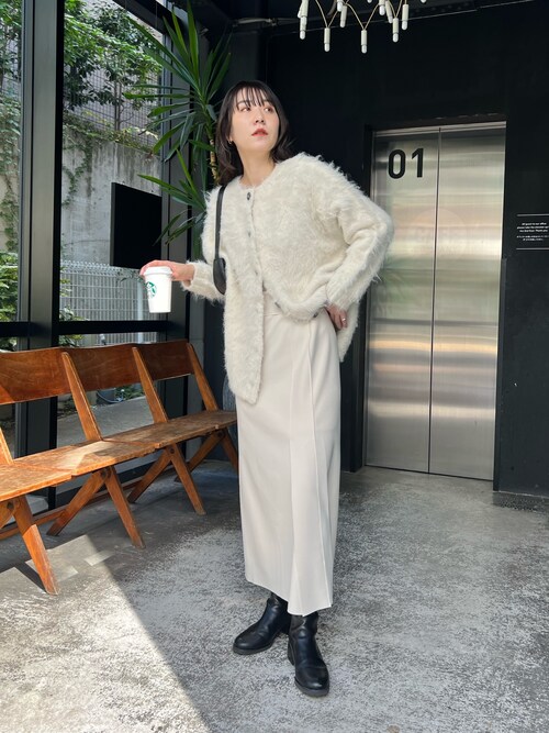 CAPRICIEUX LE'MAGE 2WAYシャギーカーディガン CAPRICIEUX LE'MAGE（カプリシューレマージュ）の「2WAYシャギー