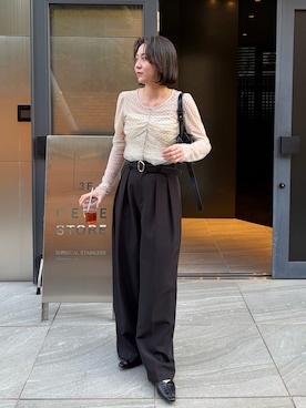 「アイテム（パンプス）」を使った、harunaさん（レディース・165cm）の春コーディネート