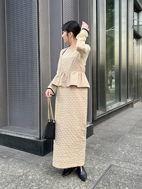 「ぺプラム」｜「アイテム（ワンピース/ドレス）」を使った、harunaさん（レディース・165cm）の冬コーディネート