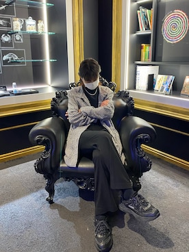 「SOYOUS（ソユーズ）のアイテム（パンツ）」を使った、ウェア太郎さん（メンズ・176cm）の冬コーディネート
