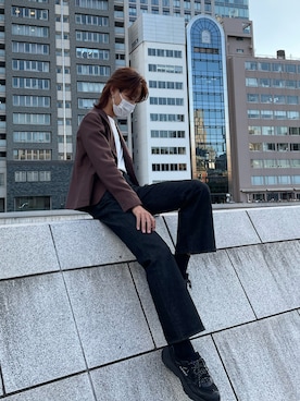「NERDY（ノルディ）のアイテム」を使った、ウェア太郎さん（メンズ・176cm）の冬コーディネート