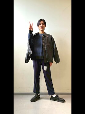 「アイテム（ジャケット/アウター）」を使った、かずしさん（メンズ・176cm）の秋コーディネート