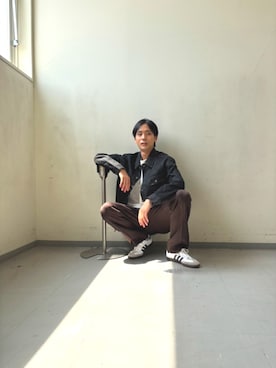 「アイテム（スラックス）」を使った、かずしさん（メンズ・176cm・20代）の夏コーディネート