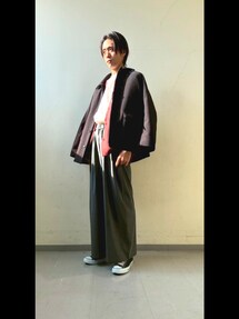 ニットメルトン パデット ショートコートを使ったショップスタッフの