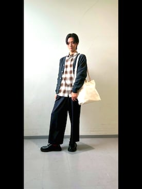 かずしさん（骨格ナチュラル・メンズ・176cm）の秋コーディネート