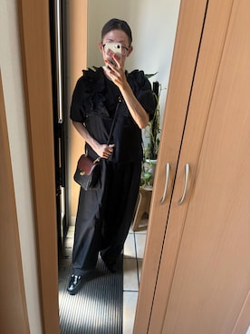 「LEPSIM（レプシィム）のアイテム（ベスト、ブラック系）」を使った、きすけさん（レディース・164cm）の春コーディネート