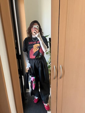 「しまむら（シマムラ）のアイテム（スラックス、グレー系）」を使った、きすけさん（レディース・164cm）の春コーディネート