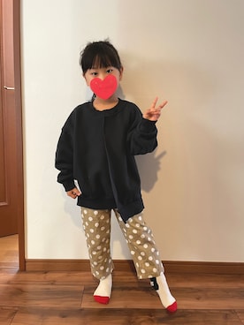 「CHUMS（チャムス）のアイテム（レッグウェア）」を使った、mkpicsさん（キッズ・110cm）の冬コーディネート
