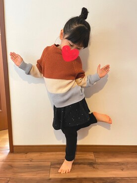 「Seraph（セラフ）のアイテム（パンツ）」を使った、mkpicsさん（キッズ・110cm）の冬コーディネート
