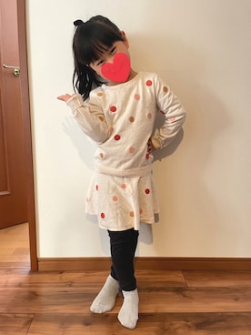 「H&M（エイチ・アンド・エム）のアイテム（スカート）」を使った、mkpicsさん（キッズ・110cm）の冬コーディネート
