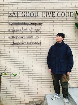 「wisdom（ウィズダム）のアイテム（パンツ）」を使った、wu810327さん（レディース・159cm）の冬コーディネート