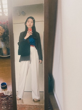 「GRL（グレイル）のアイテム（パンツ）」を使った、✿॰ॱ Mai ✿॰ॱさん（レディース・167cm）の春コーディネート