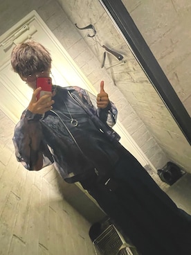 「アイテム（ブルゾン）」を使った、くわたろおおおおおさん（メンズ・183cm・10代）の夏コーディネート