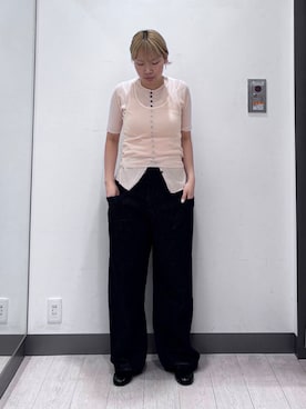 「KBF（ケイビーエフ）のアイテム（ニット/セーター）」を使った、アサイーさん（レディース・160cm）の夏コーディネート