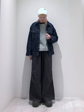 「newarrival」｜「アイテム（デニムジャケット）」を使った、アサイーさん（レディース・160cm）の春コーディネート