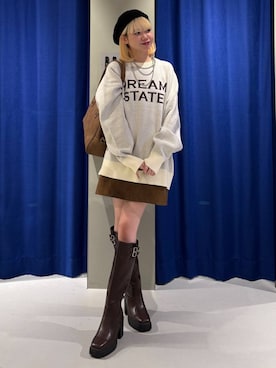 「アイテム（ハンチング/ベレー帽）」を使った、pisさん（レディース・157cm・20代）の秋コーディネート