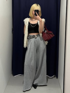 「アイテム（スウェットパンツ）」を使った、pisさん（レディース・157cm・20代）の夏コーディネート