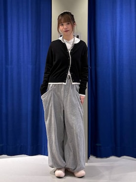 「PAGEBOY（ページボーイ）のアソートロングネックレス（ネックレス、シルバー系）」を使った、pisさん（レディース）の冬コーディネート