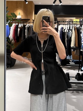 「PAGEBOY（ページボーイ）のサイドタックルーズウラケパンツ/イージーパンツ【4color・2size】（スウェットパンツ）」を使った、pisさん（レディース・157cm）の夏コーディネート