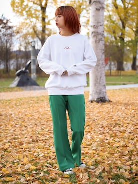 「FILA（フィラ）のアイテム（スウェット）」を使った、ZIP FIVE【Official】さん（レディース・164cm）の冬コーディネート
