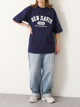 「BEN DAVIS（ベンデイビス）のアイテム」を使った、ZIP FIVE【Official】さん（レディース・163cm）の春コーディネート