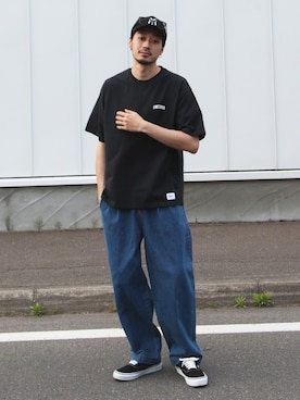 「ZIP FIVE（ジップファイブ）のアイテム（チノパンツ）」を使った、ZIP FIVE【Official】さん（メンズ・173cm）の夏コーディネート