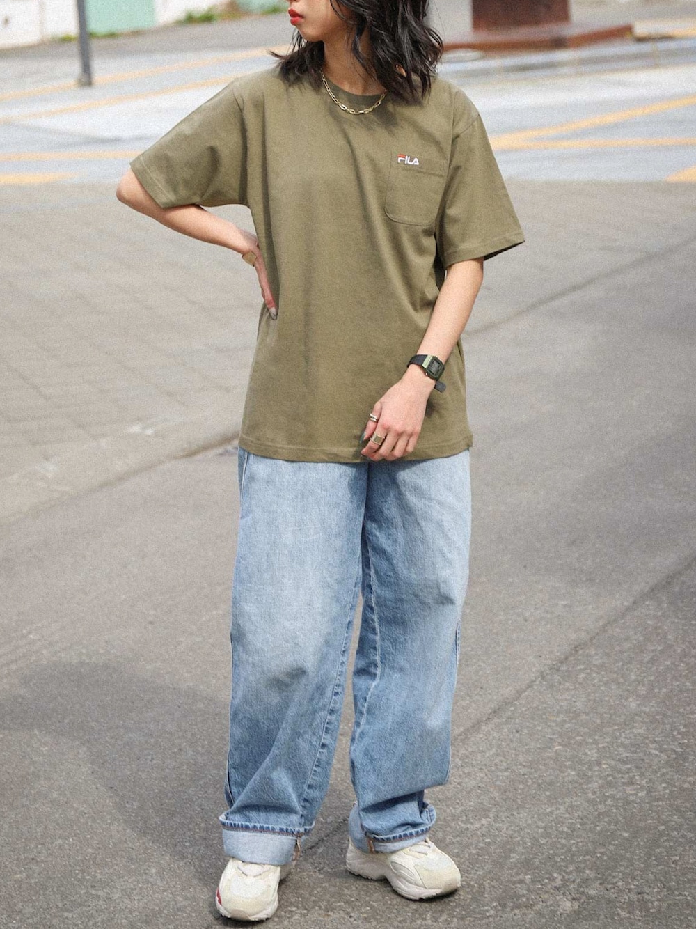 FILA（フィラ）の「【別注】【FILA】 ユニセックス アソートロゴ半袖Tシャツ（Tシャツ/カットソー）」 WEAR