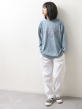 「メンズライクコーデ」｜「アイテム（チノパンツ）」を使った、ZIP FIVE【Official】さん（レディース・162cm）の冬コーディネート