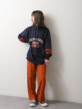「ZIP FIVE（ジップファイブ）のアイテム（スウェット）」を使った、ZIP FIVE【Official】さん（レディース・162cm）の春コーディネート